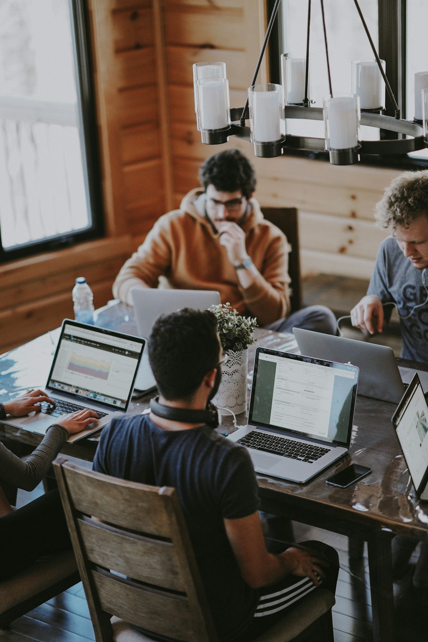 Team collaborating during a high-volume hiring programme